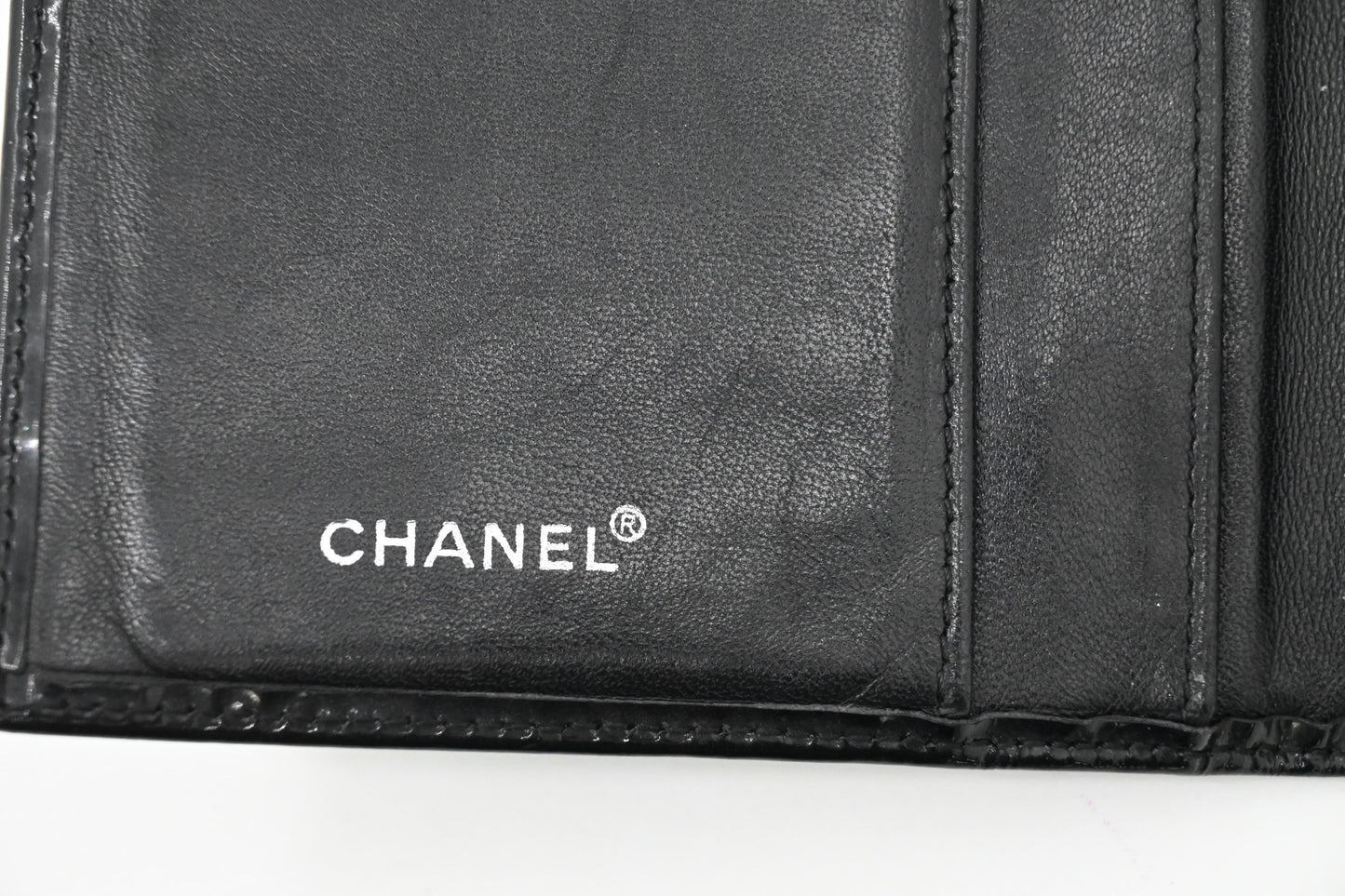 Chanel Long Wallet in Black Patent Leather