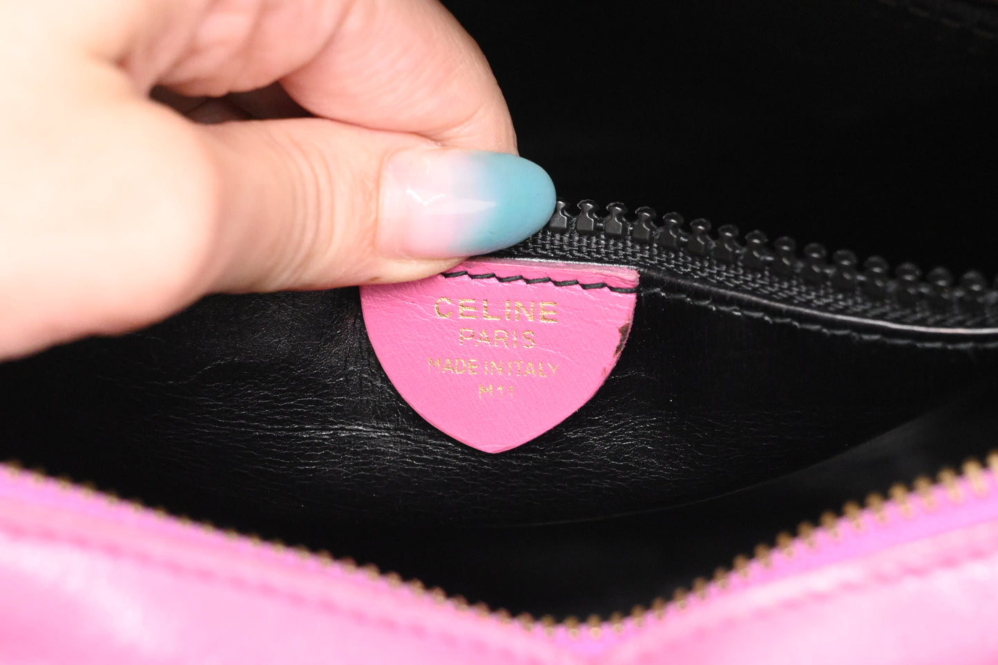 Celine Shoulder Bag in Pink Leather