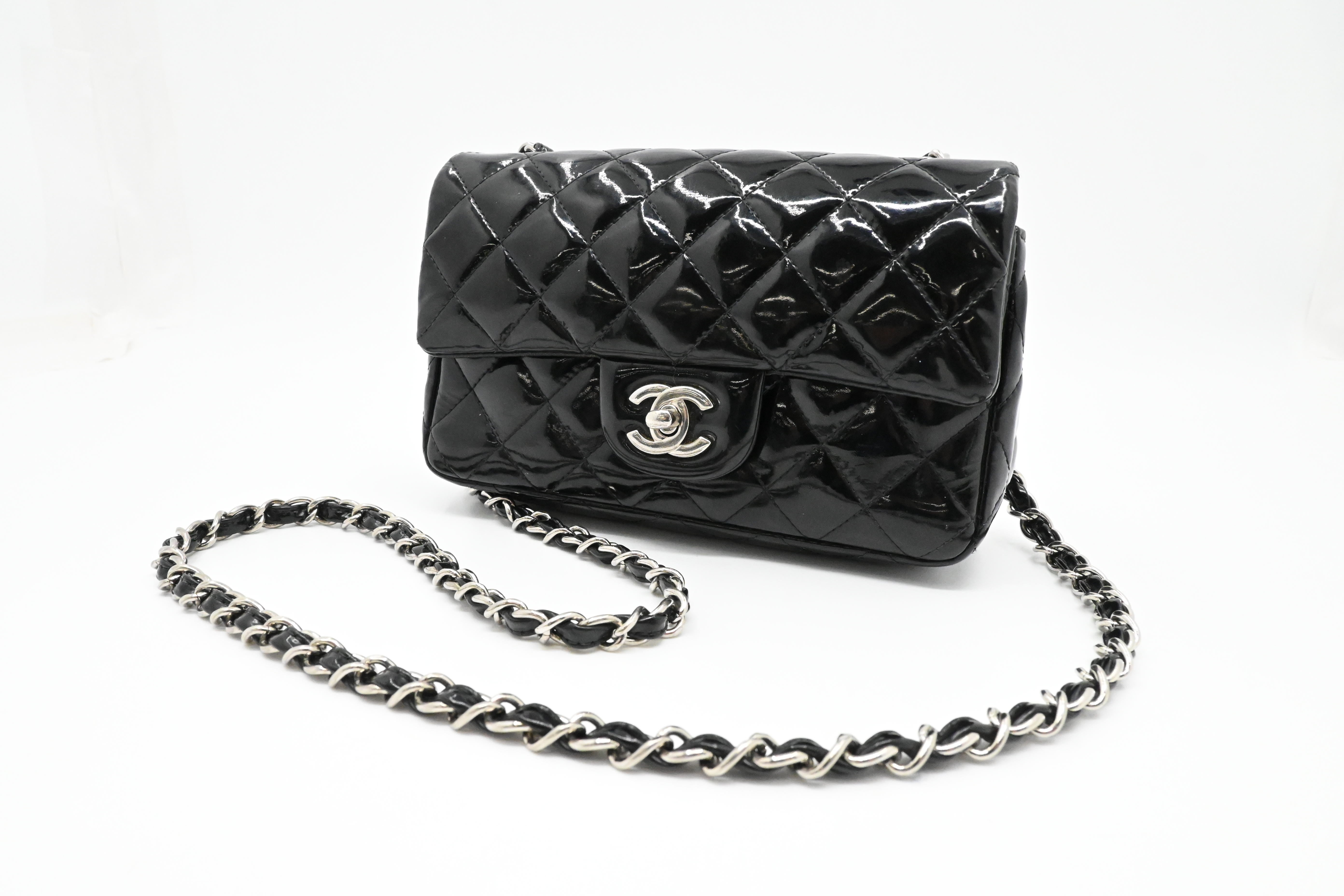 Chanel Small Flap in Black Mattelassé Patent Leather – Weekly Lux Drop