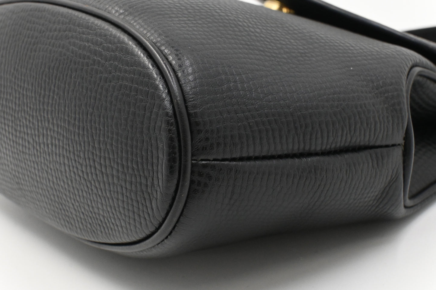 Dior Top Handle Handbag in Black Leather