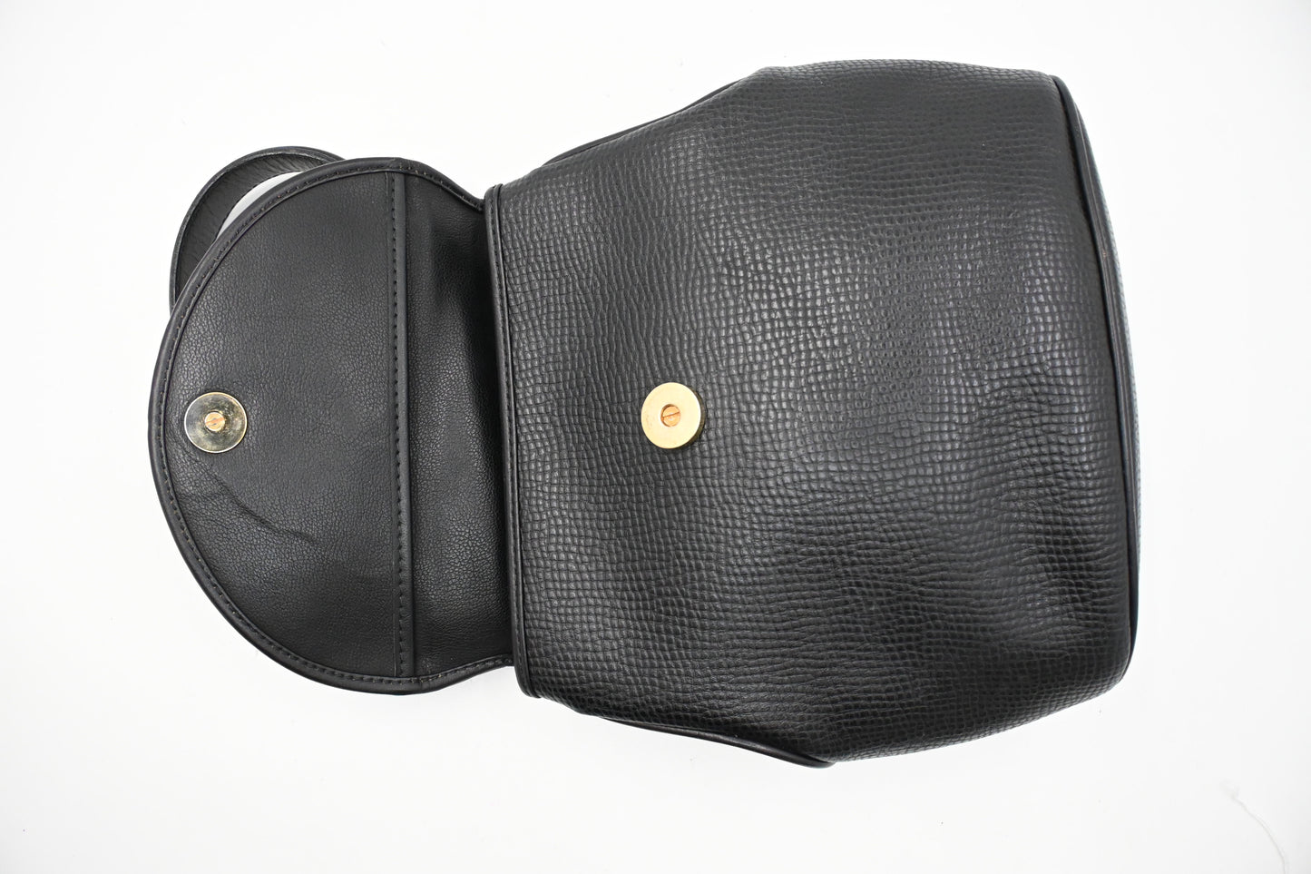Dior Top Handle Handbag in Black Leather