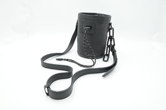 Louis Vuitton Chalk Nano Bag in Shadow Monogram Leather