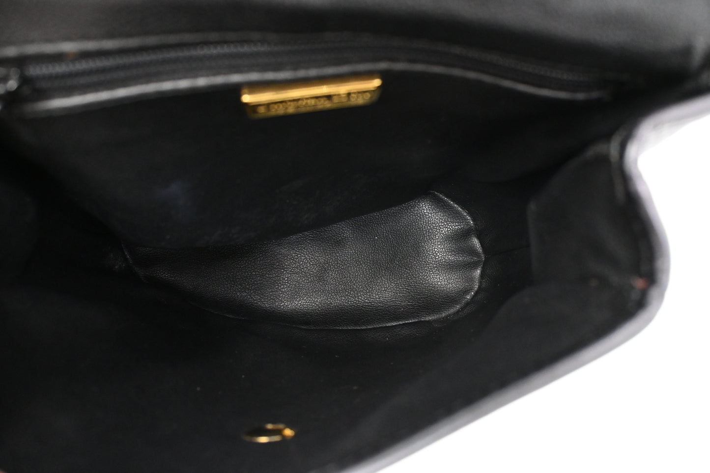 Dior Top Handle Handbag in Black Leather