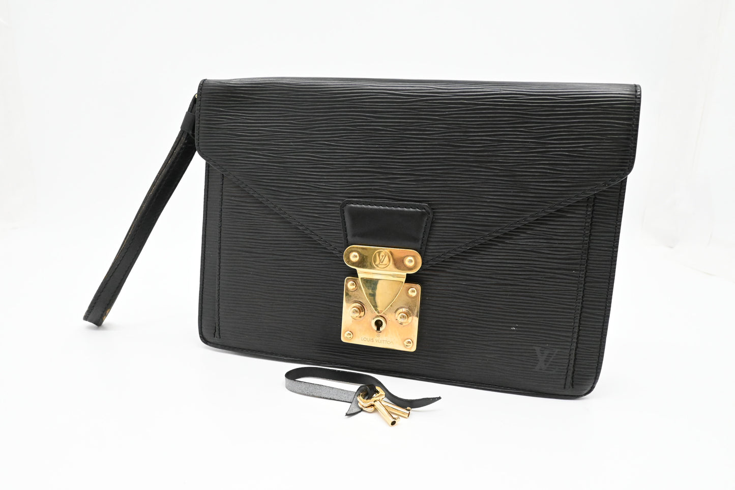 Louis Vuitton Sellier Dragonne in Black Epi Leather