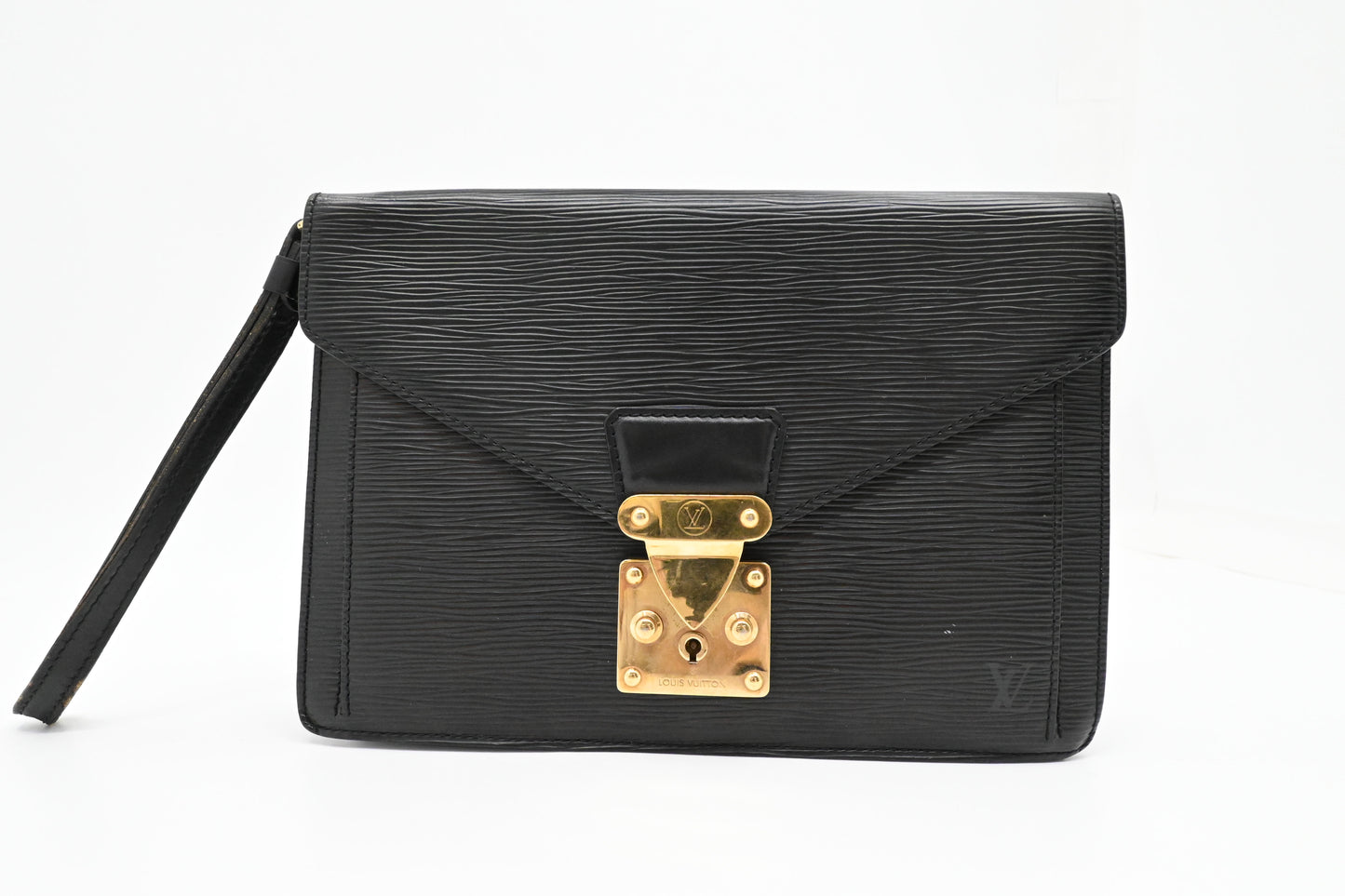 Louis Vuitton Sellier Dragonne in Black Epi Leather