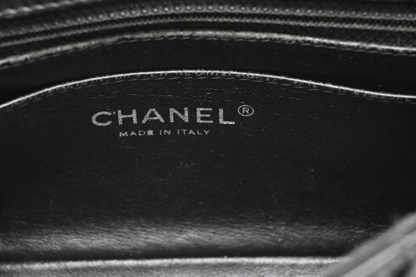 Chanel Small Flap in Black Mattelassé Patent Leather