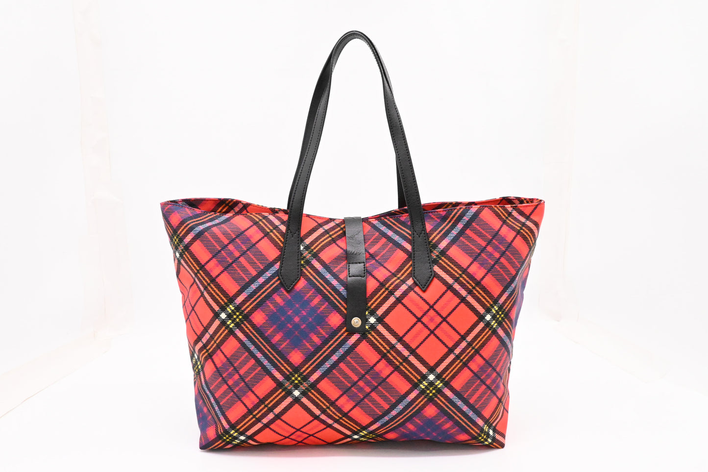 Vivienne Westwood Tote in Red Plaid Nylon