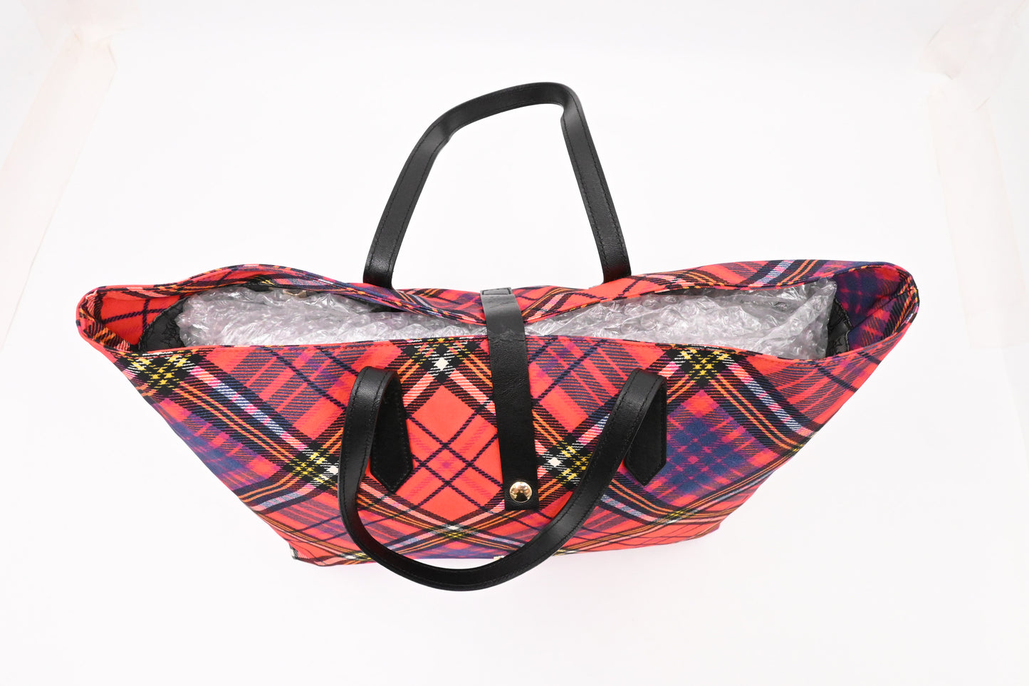 Vivienne Westwood Tote in Red Plaid Nylon