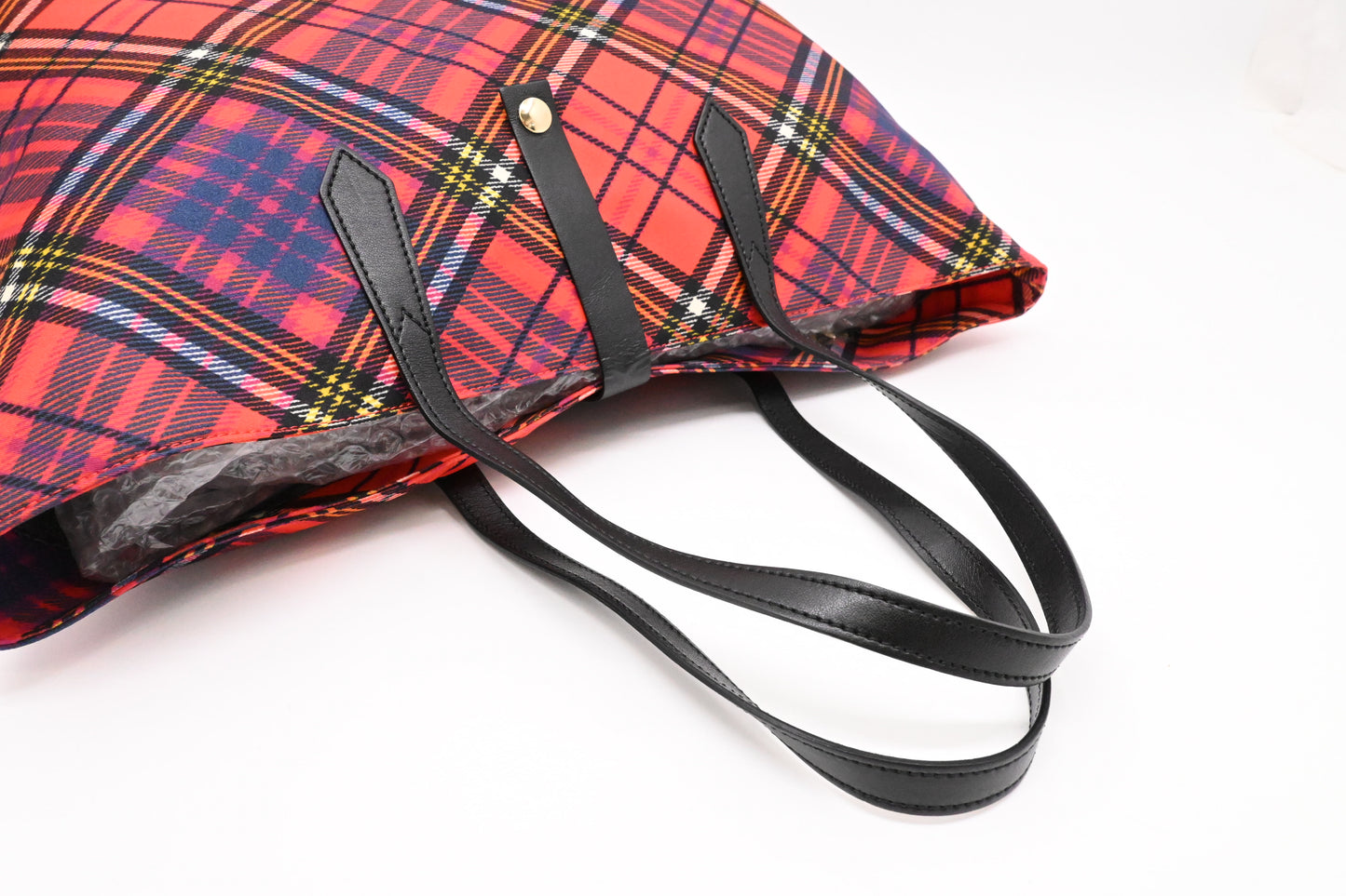 Vivienne Westwood Tote in Red Plaid Nylon