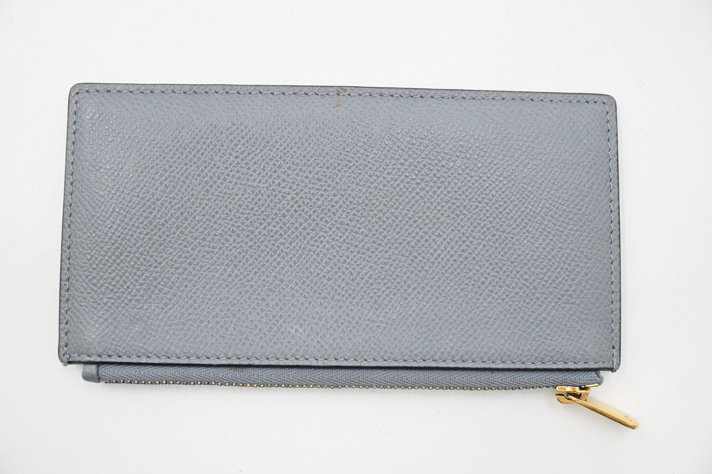 Dior Saddle Wallet on Chain in Gray Leather