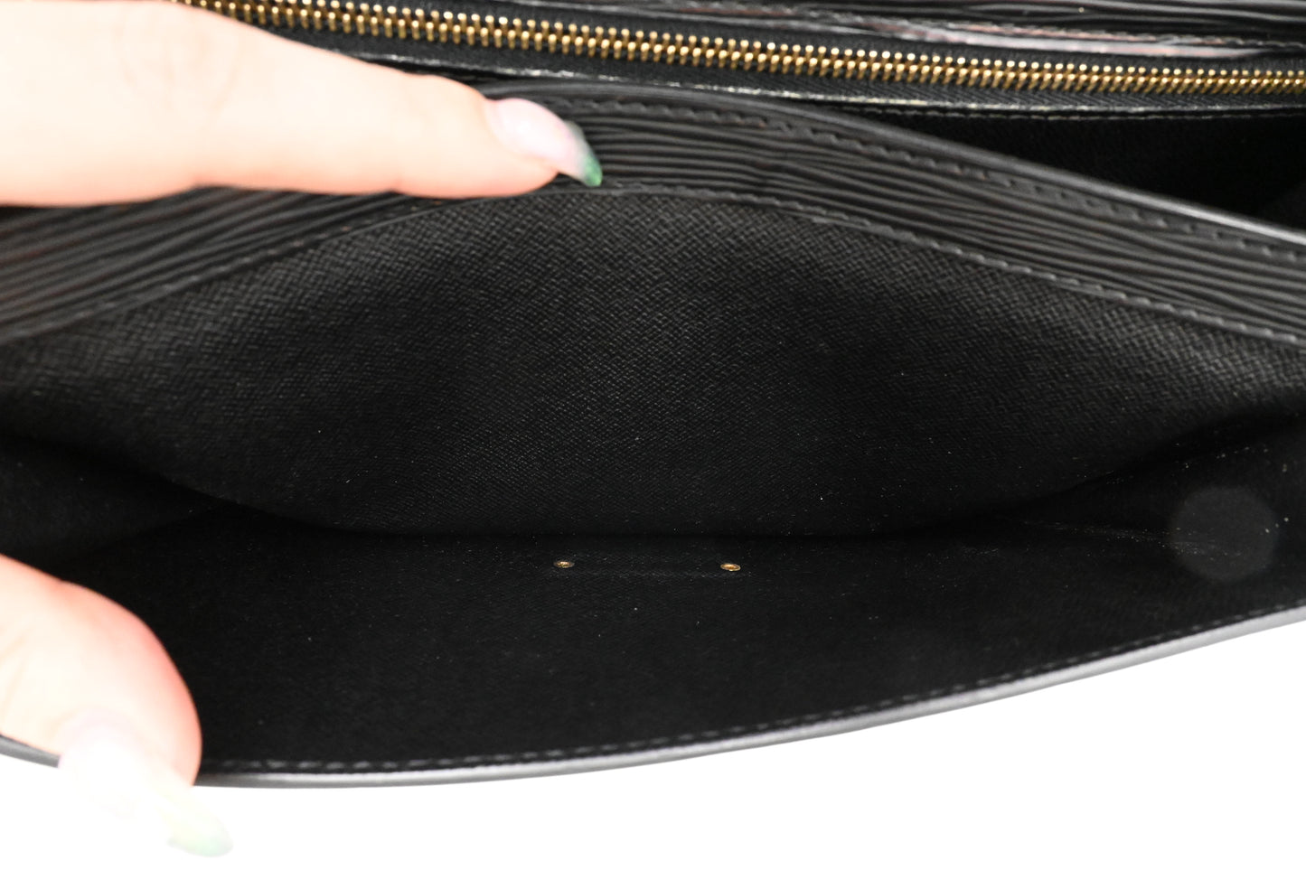 Louis Vuitton Sellier Dragonne in Black Epi Leather