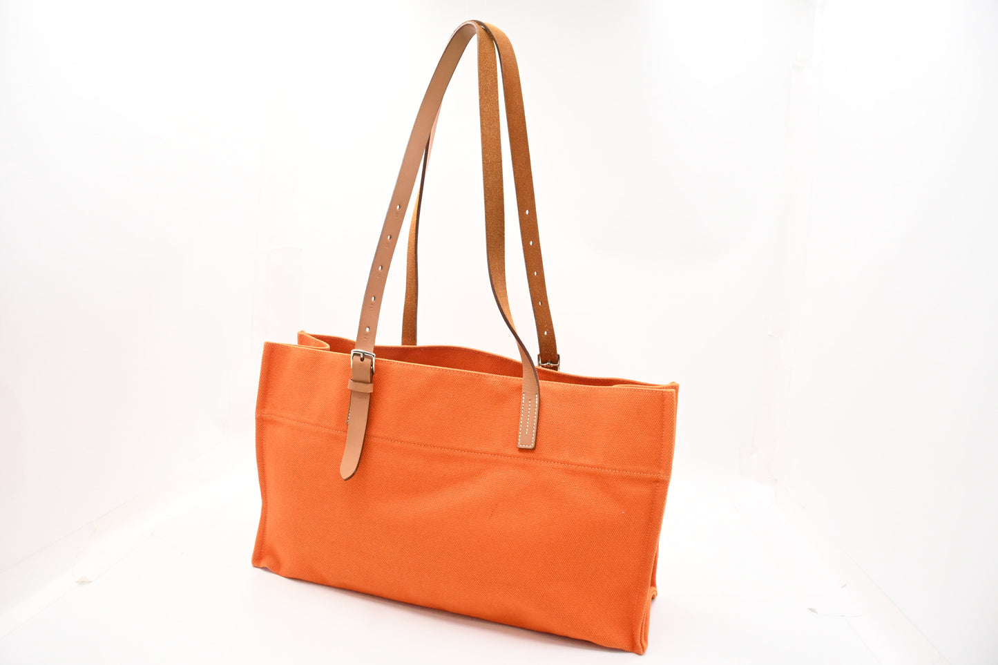 Hermes Etriviere Tote Bag in Orange Canvas