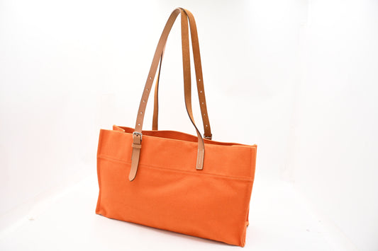 Hermes Etriviere Tote Bag in Orange Canvas
