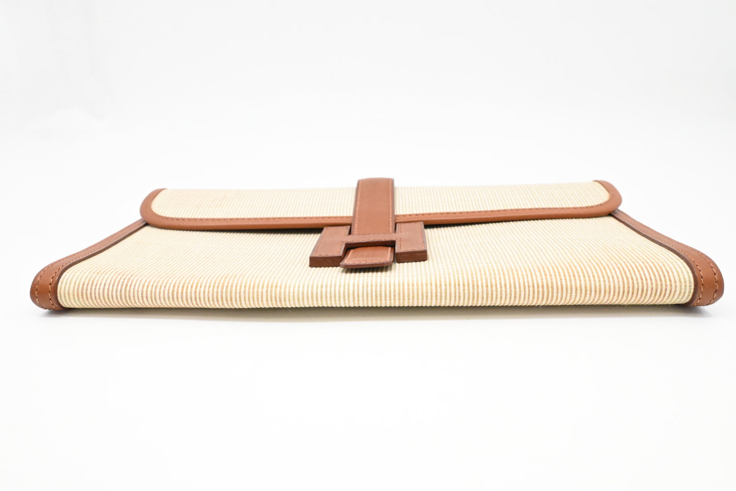 Hermes Jige Elan PM in Wicker and Light Brown Leather