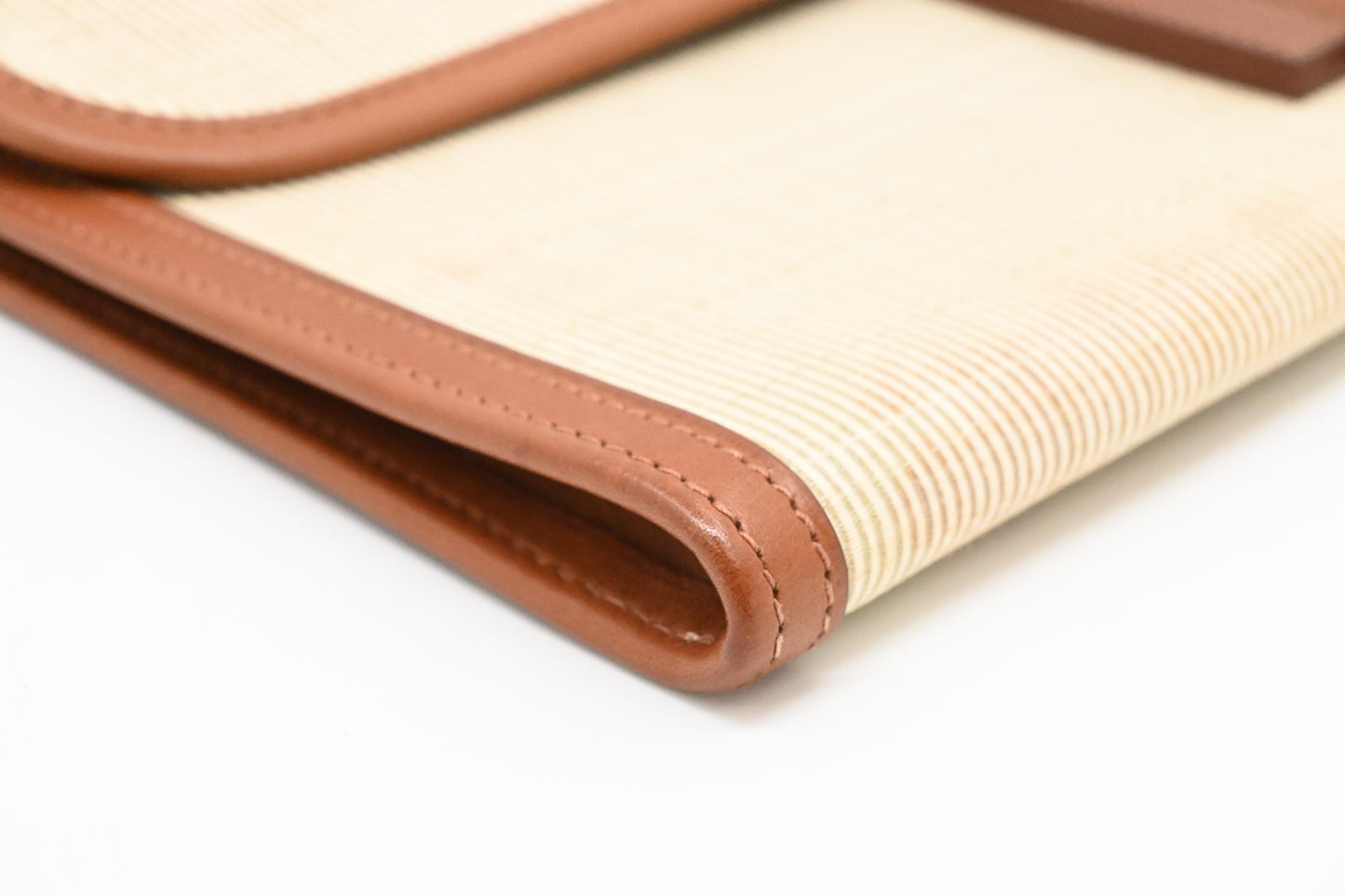 Hermes Jige Elan PM in Wicker and Light Brown Leather