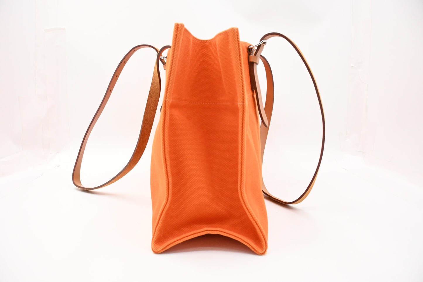 Hermes Etriviere Tote Bag in Orange Canvas