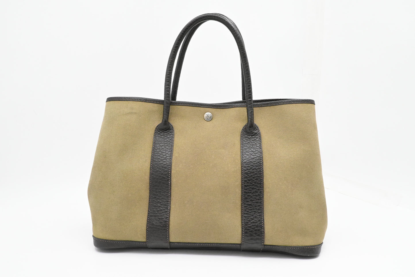 Hermes Garden Party 36 in Green Canvas