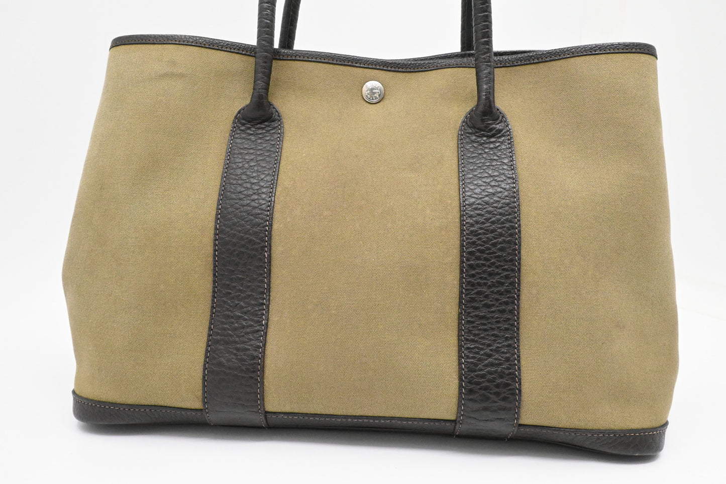 Hermes Garden Party 36 in Green Canvas