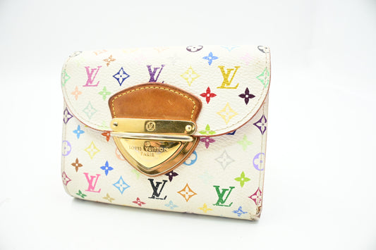 Louis Vuitton Koala Wallet in White Multicolor Monogram Canvas