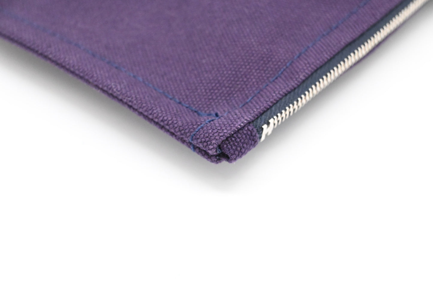 Hermes Bain Pouch in Purple Canvas