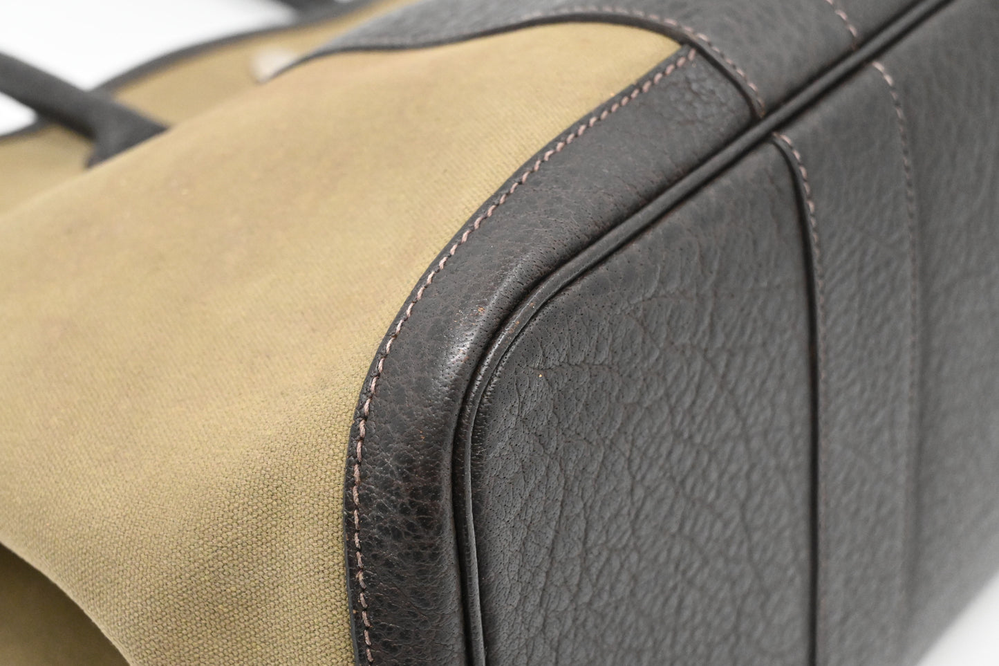 Hermes Garden Party 36 in Green Canvas