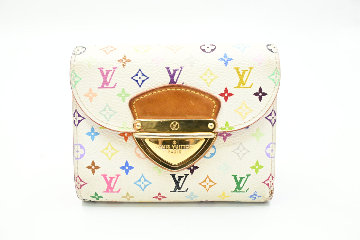 Louis Vuitton Koala Wallet in White Multicolor Monogram Canvas