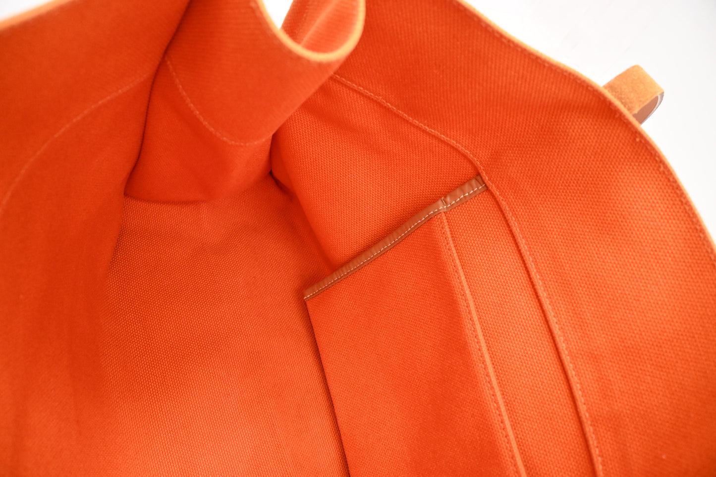Hermes Etriviere Tote Bag in Orange Canvas