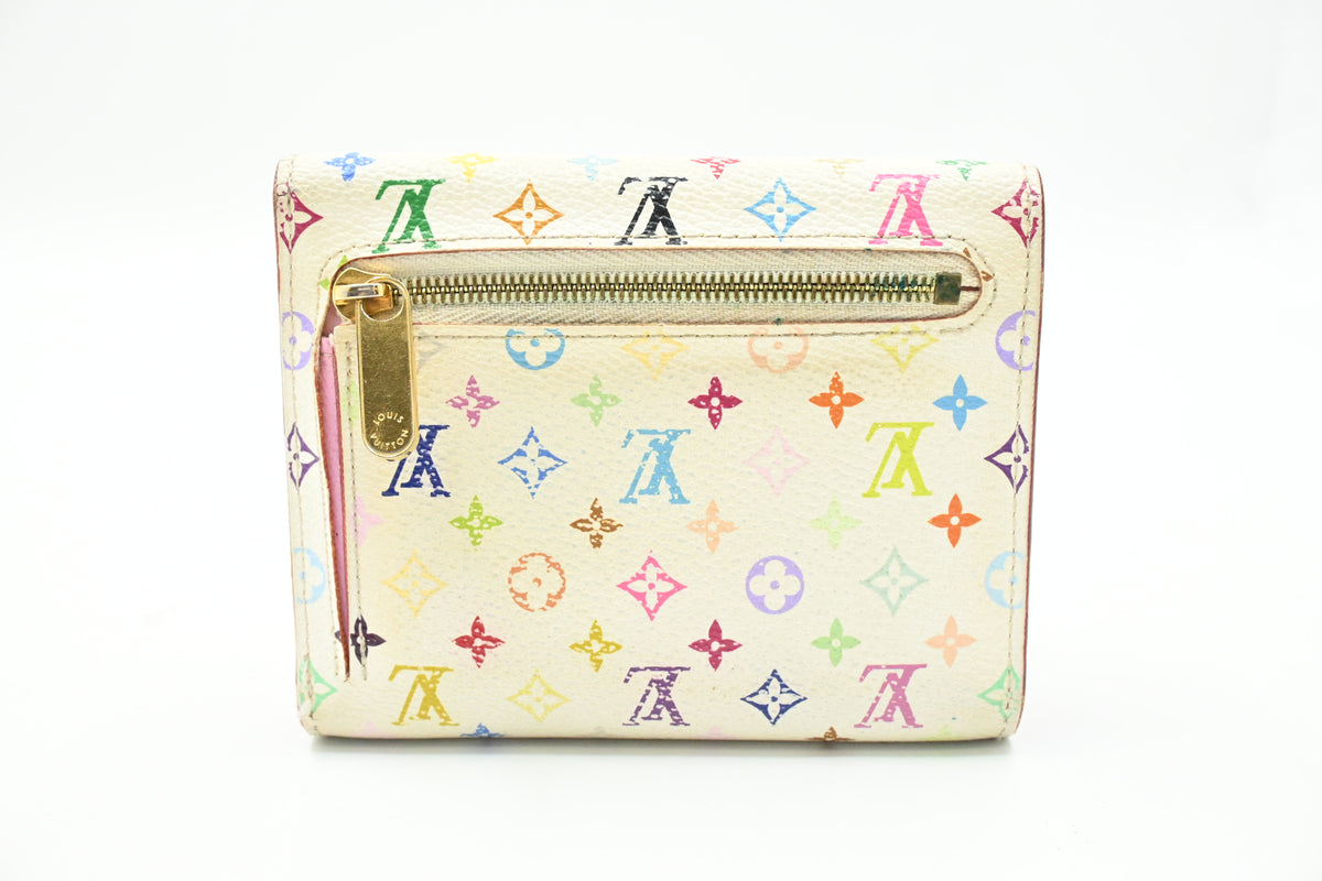 Louis Vuitton Koala Wallet in White Multicolor Monogram Canvas