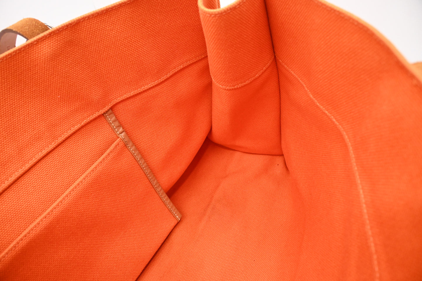 Hermes Etriviere Tote Bag in Orange Canvas