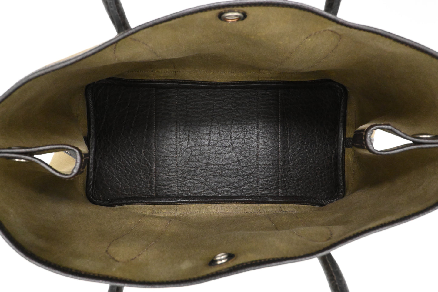 Hermes Garden Party 36 in Green Canvas