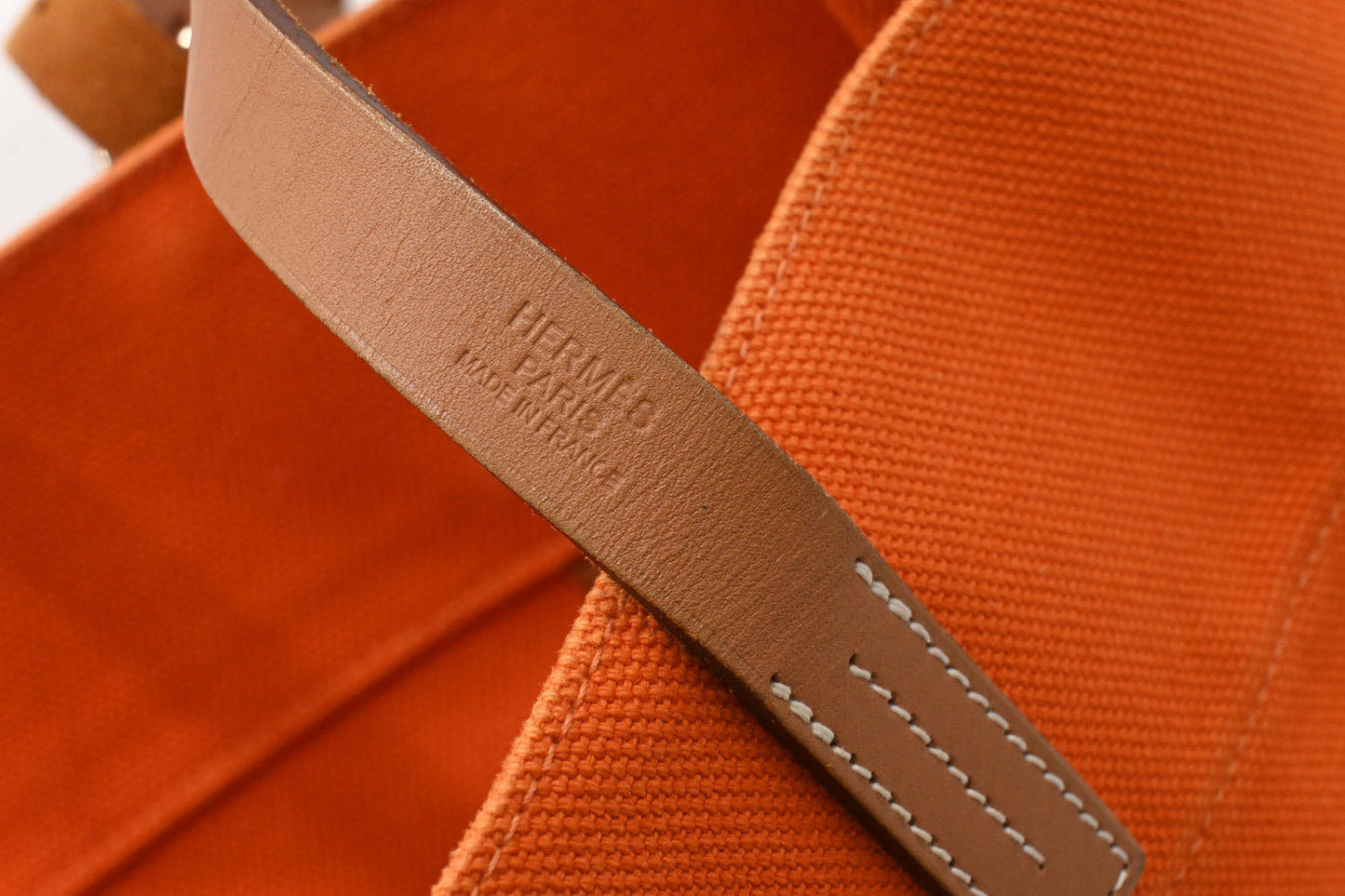 Hermes Etriviere Tote Bag in Orange Canvas