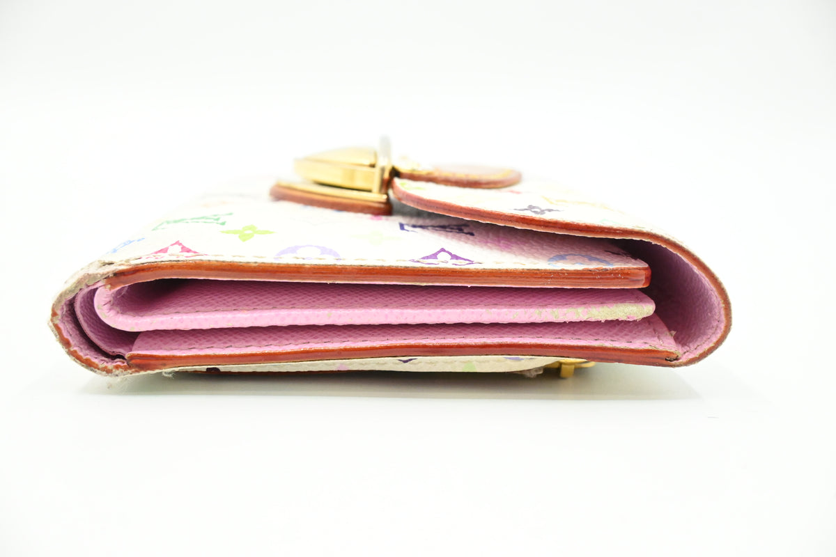 Louis Vuitton Koala Wallet in White Multicolor Monogram Canvas