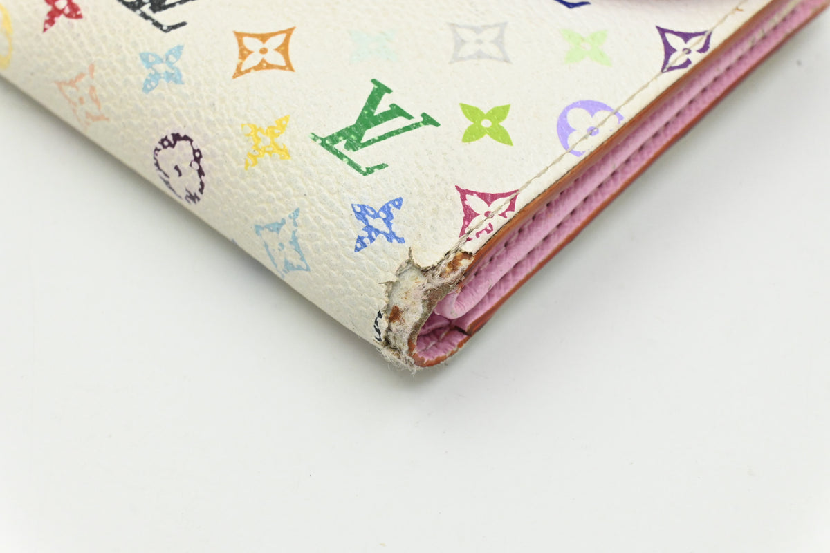 Louis Vuitton Koala Wallet in White Multicolor Monogram Canvas