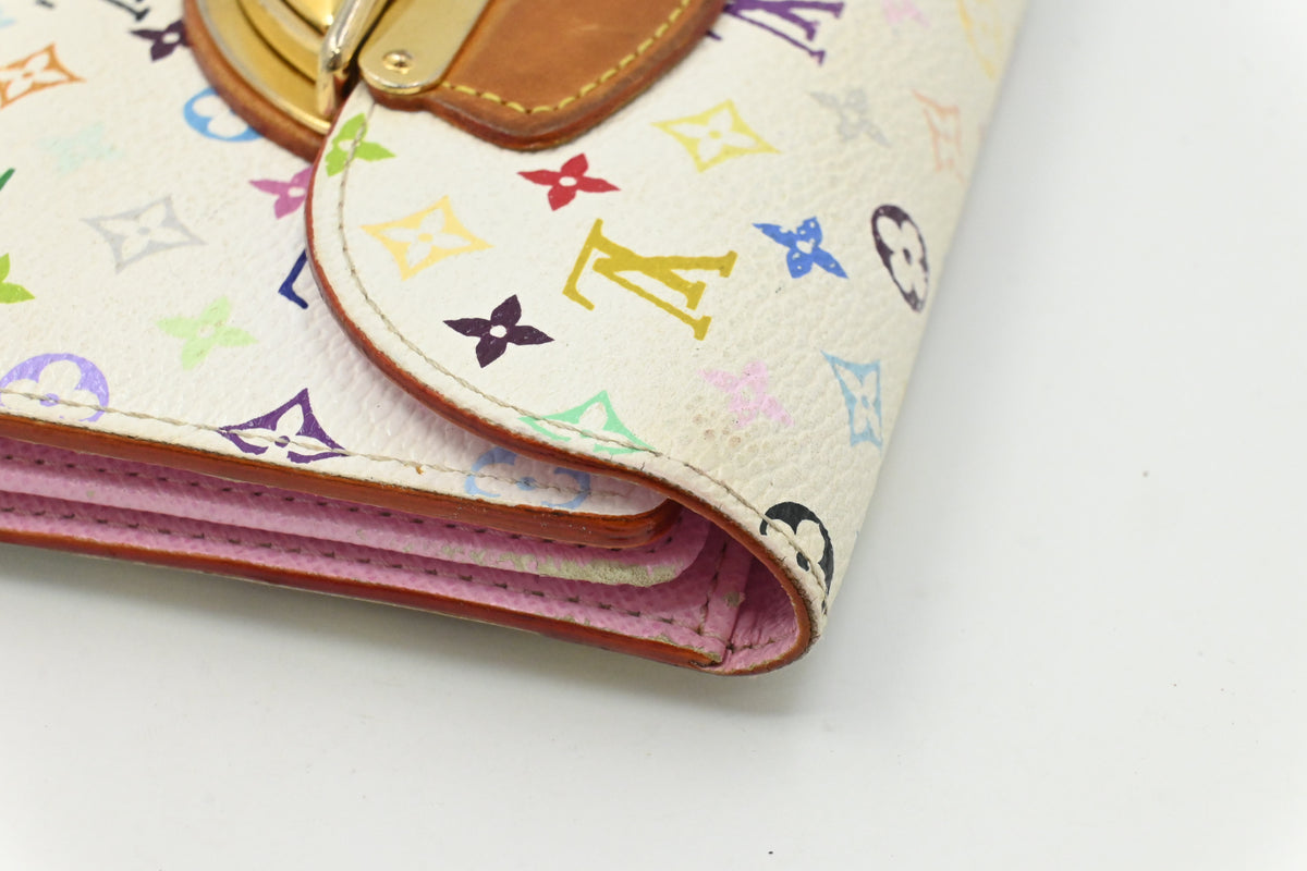 Louis Vuitton Koala Wallet in White Multicolor Monogram Canvas