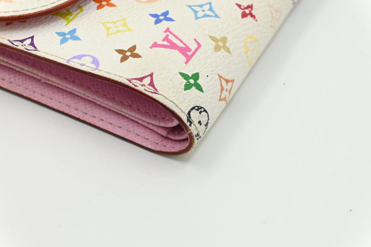 Louis Vuitton Koala Wallet in White Multicolor Monogram Canvas