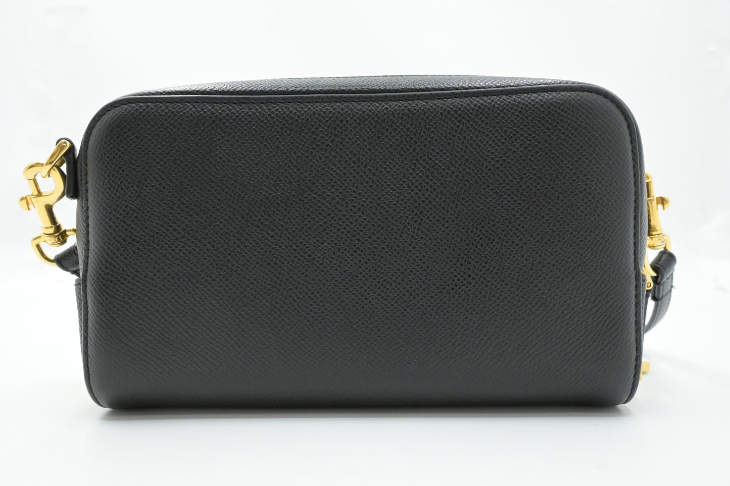 Dior Caro Double Pouch in Black Leather