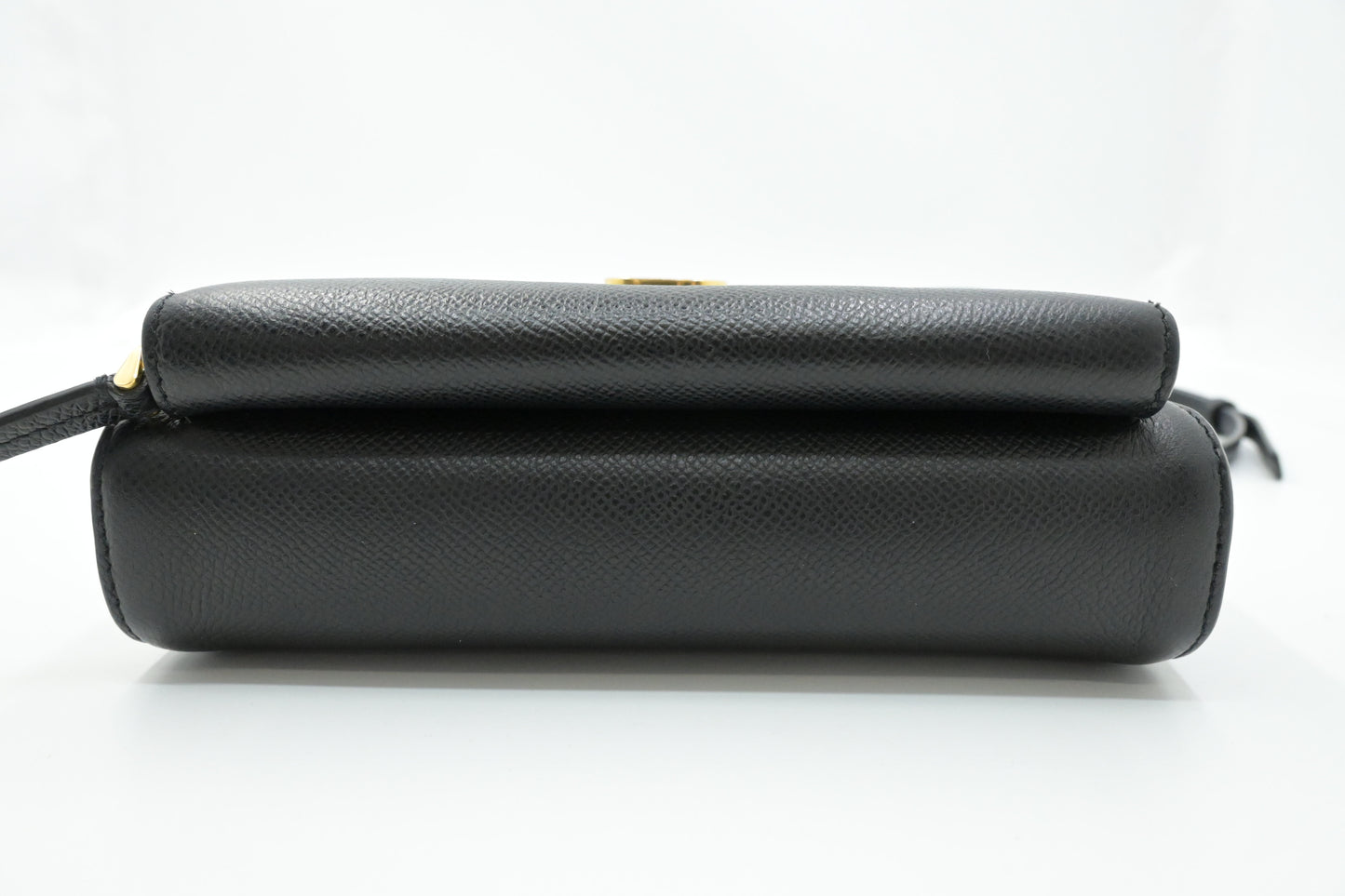 Dior Caro Double Pouch in Black Leather