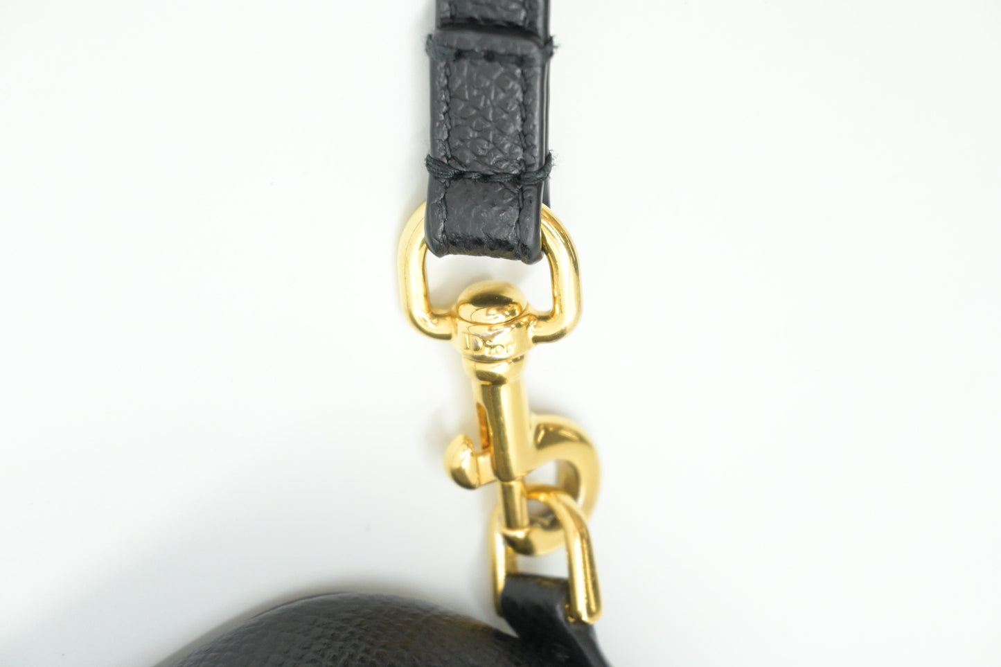 Dior Caro Double Pouch in Black Leather