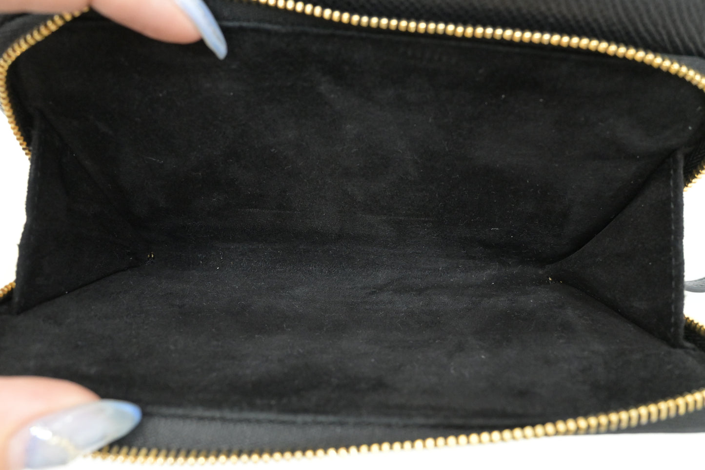 Dior Caro Double Pouch in Black Leather