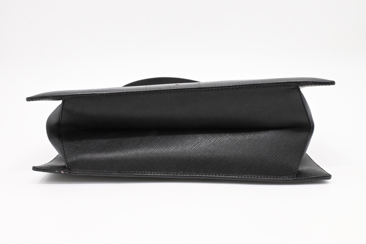 Ferragamo Top Handle Handbag in Black Leather