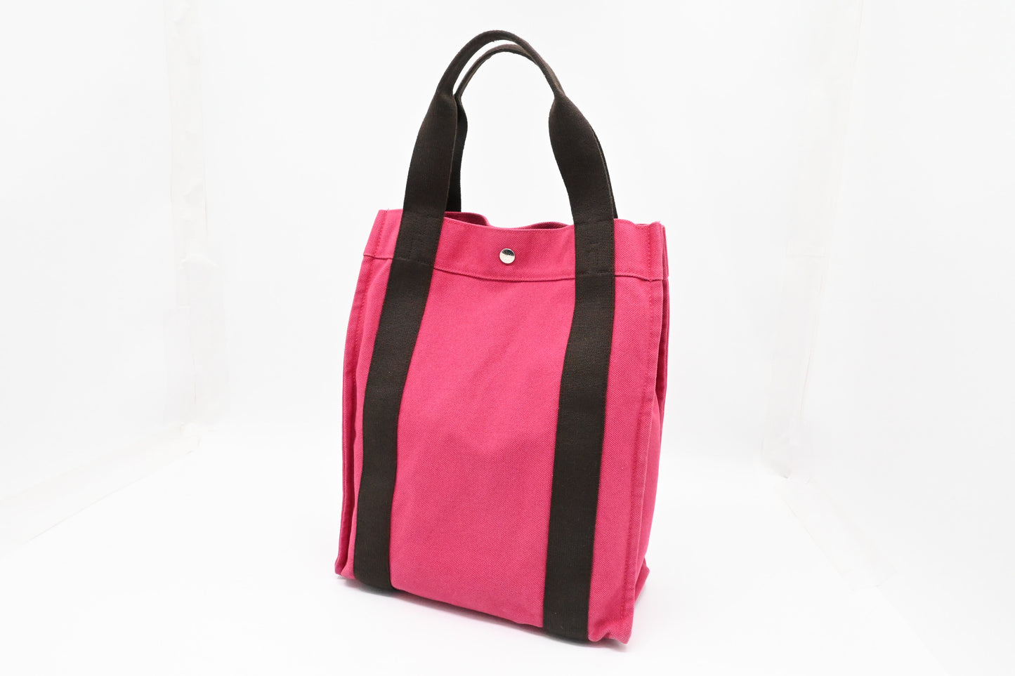 Hermes Herline Tote in Pink Canvas
