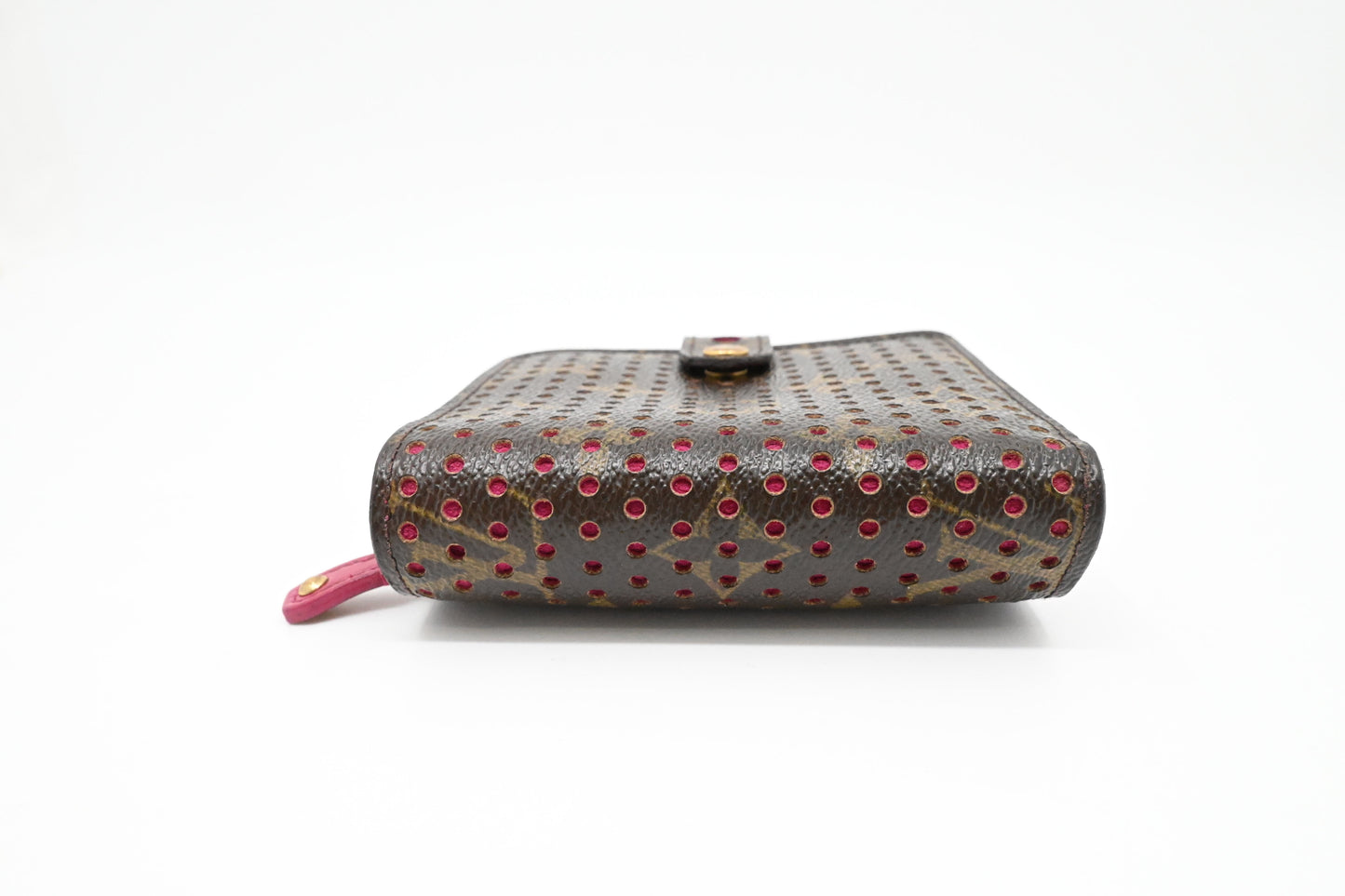 Louis Vuitton Compact Wallet in Pink Perforated Canvas