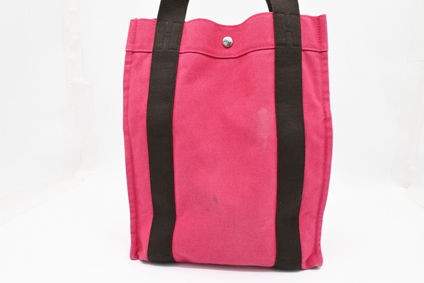 Hermes Herline Tote in Pink Canvas