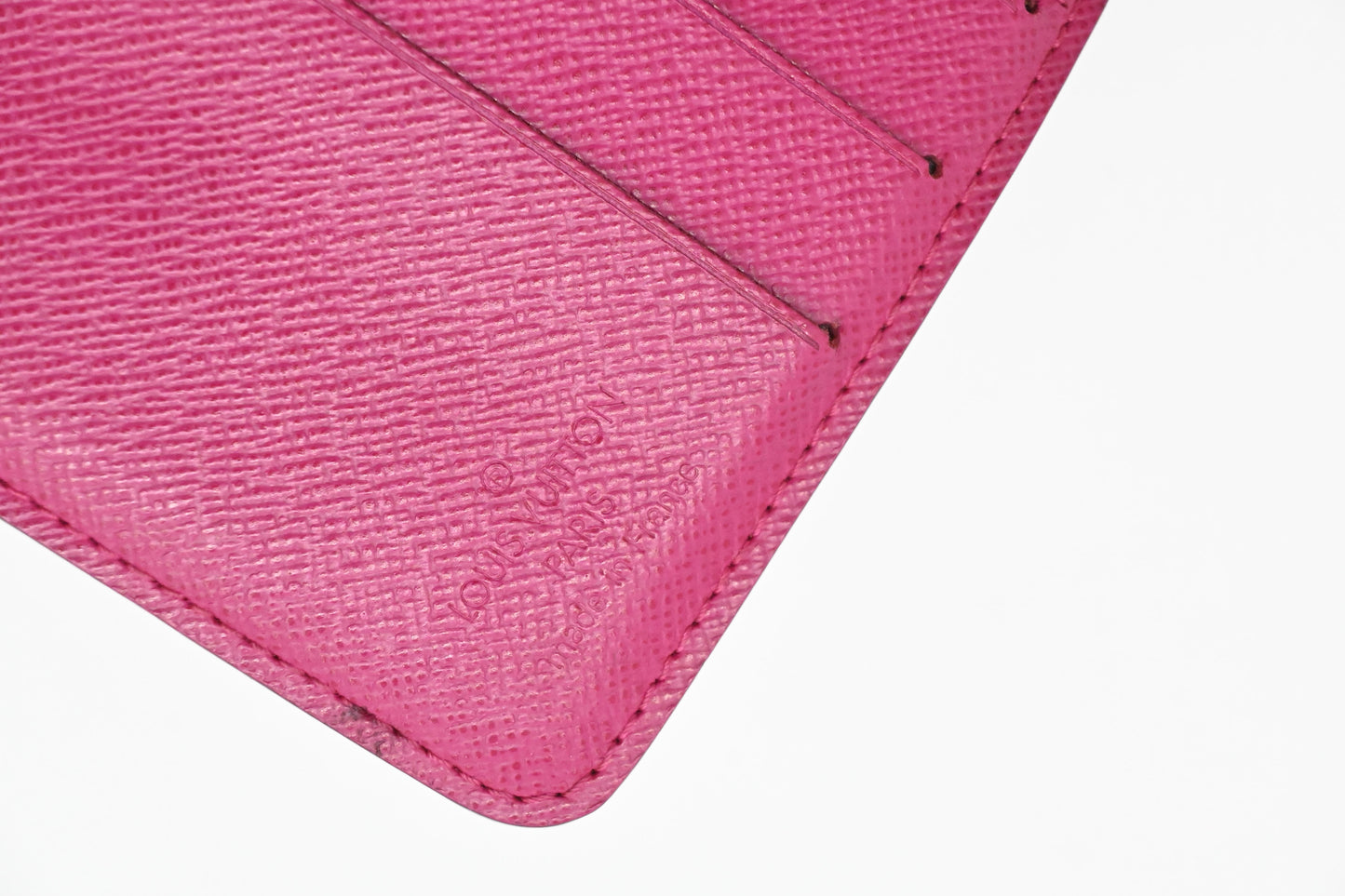 Louis Vuitton Compact Wallet in Pink Perforated Canvas