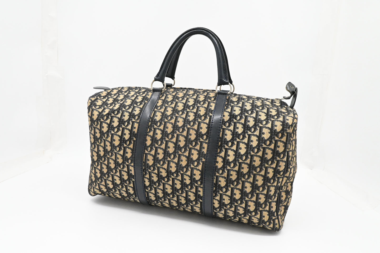 Dior Boston Bag in Navy Blue Oblique Canvas
