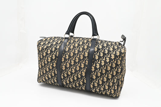 Dior Boston Bag in Navy Blue Oblique Canvas