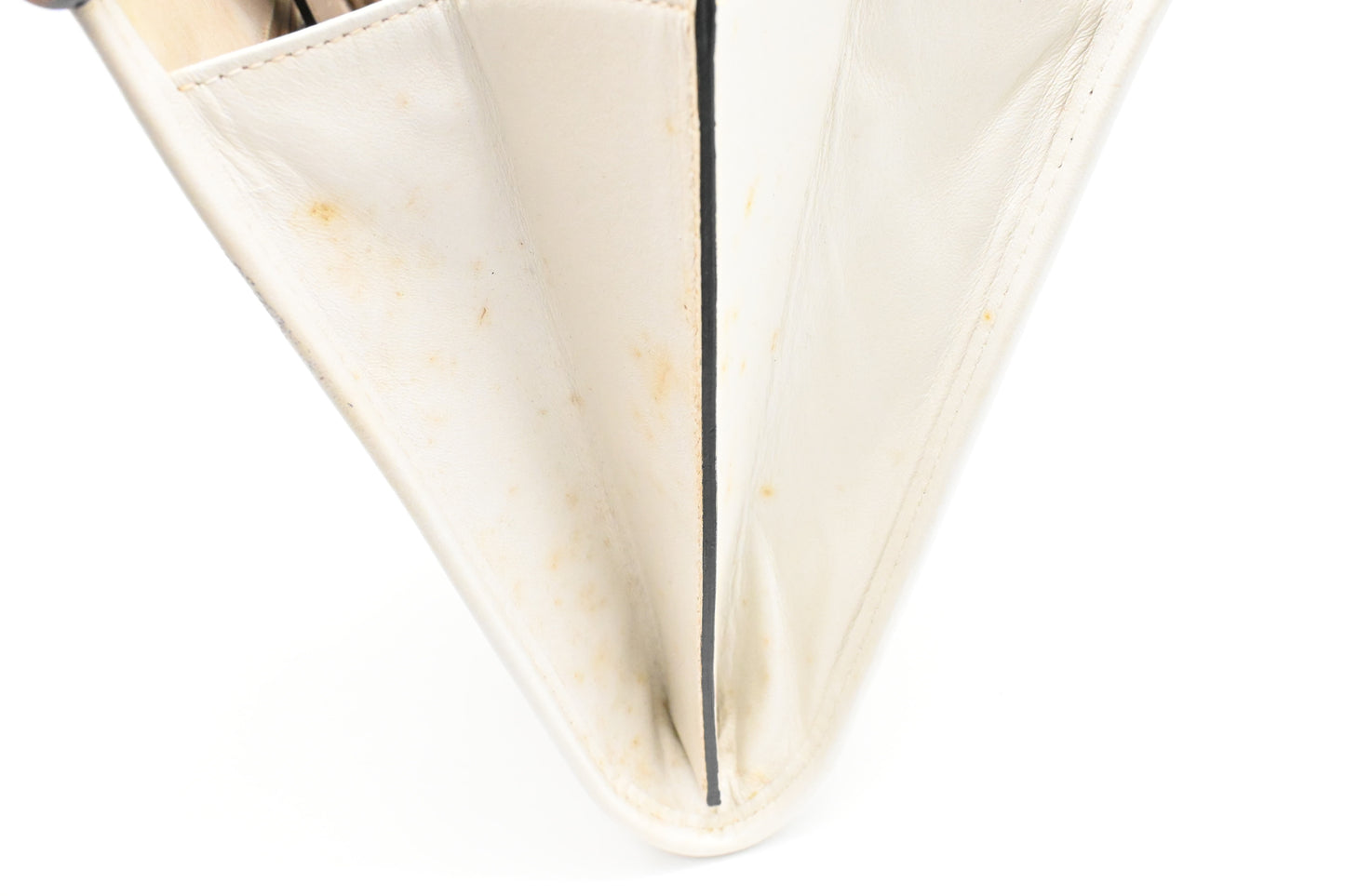 YSL Saint Laurent Clutch in White Chevron Leather