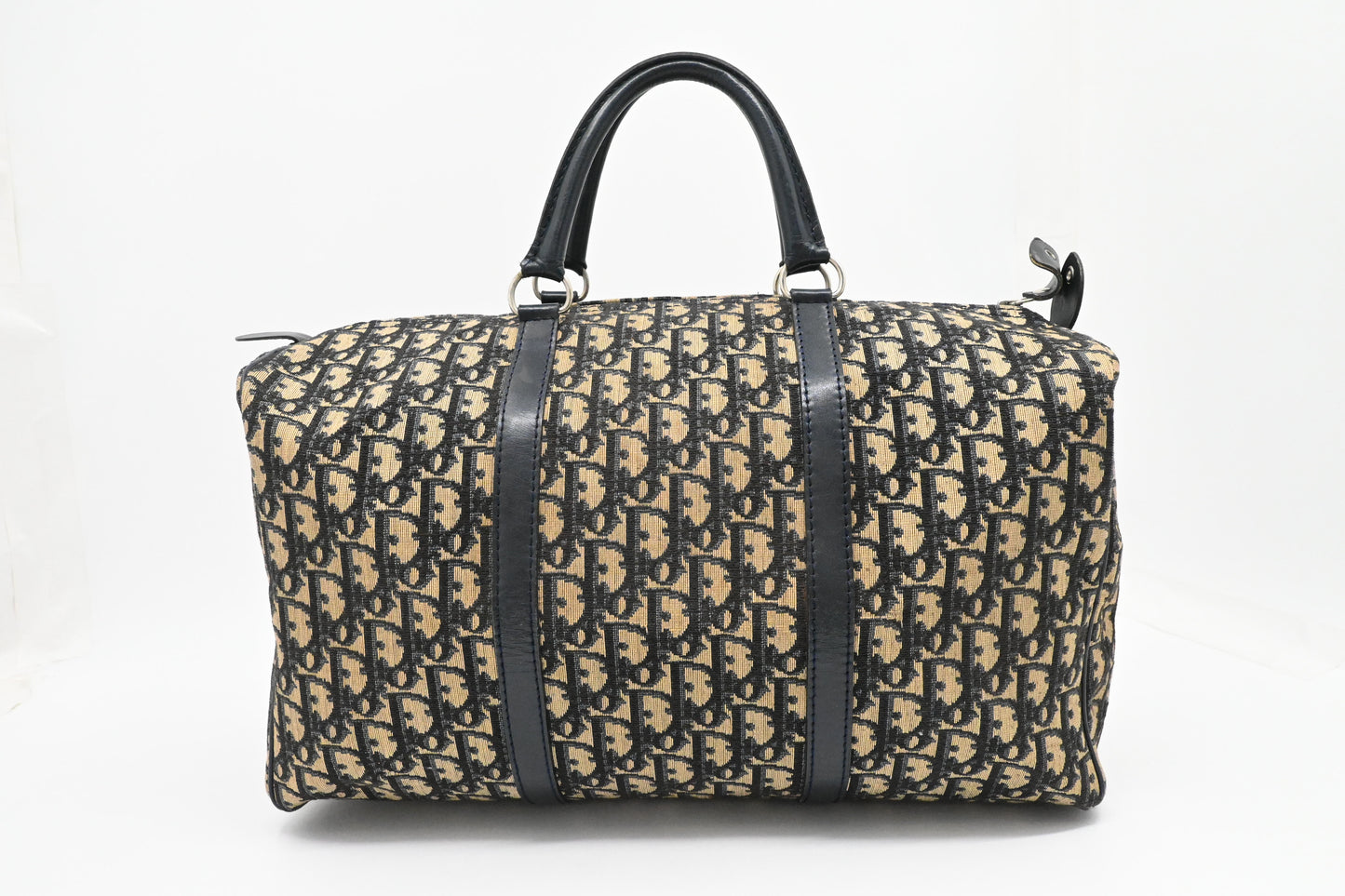 Dior Boston Bag in Navy Blue Oblique Canvas