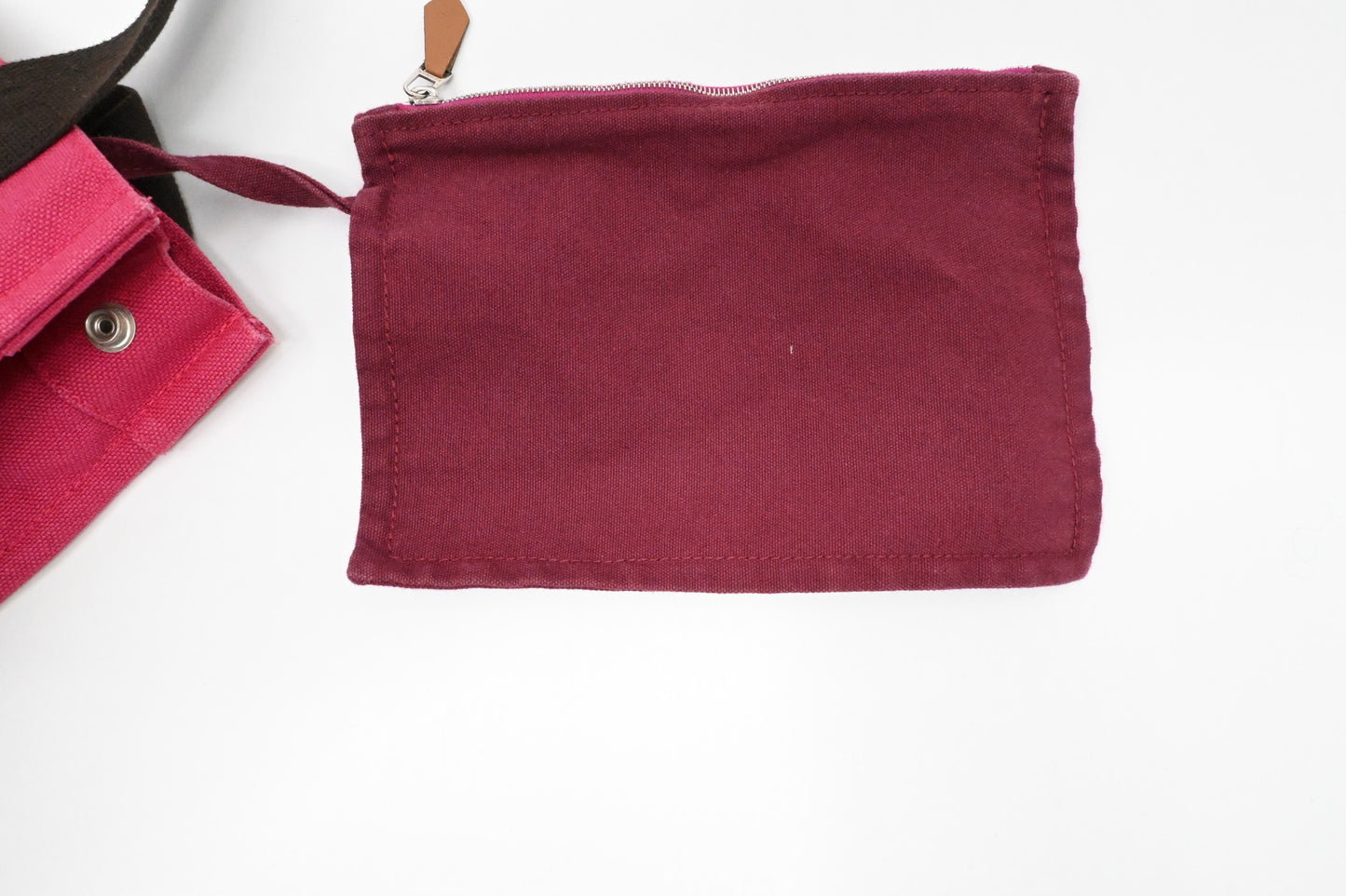 Hermes Herline Tote in Pink Canvas