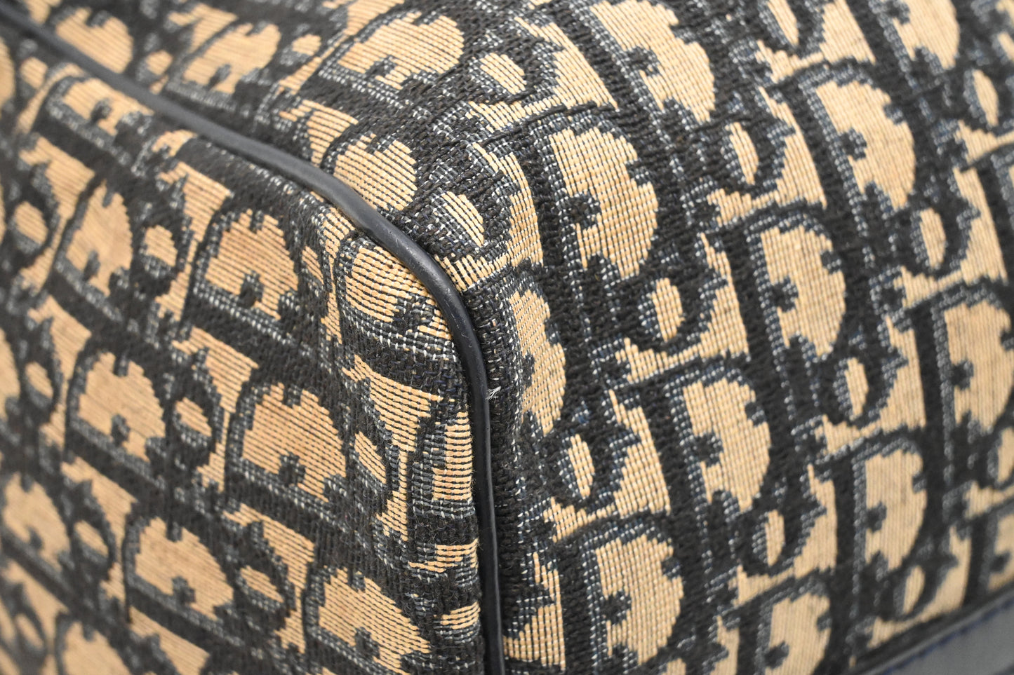 Dior Boston Bag in Navy Blue Oblique Canvas